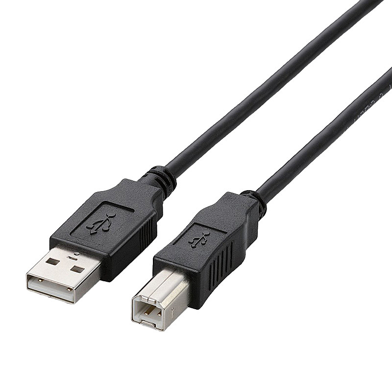 ■USB[A]のインターフェイスを持つパソコンやUSBハブに、USB[B]のインターフェイスを持つプリンタや外付けハードディスクドライブなどの周辺機器を接続できる、USB2.0ケーブルです。 ■USB